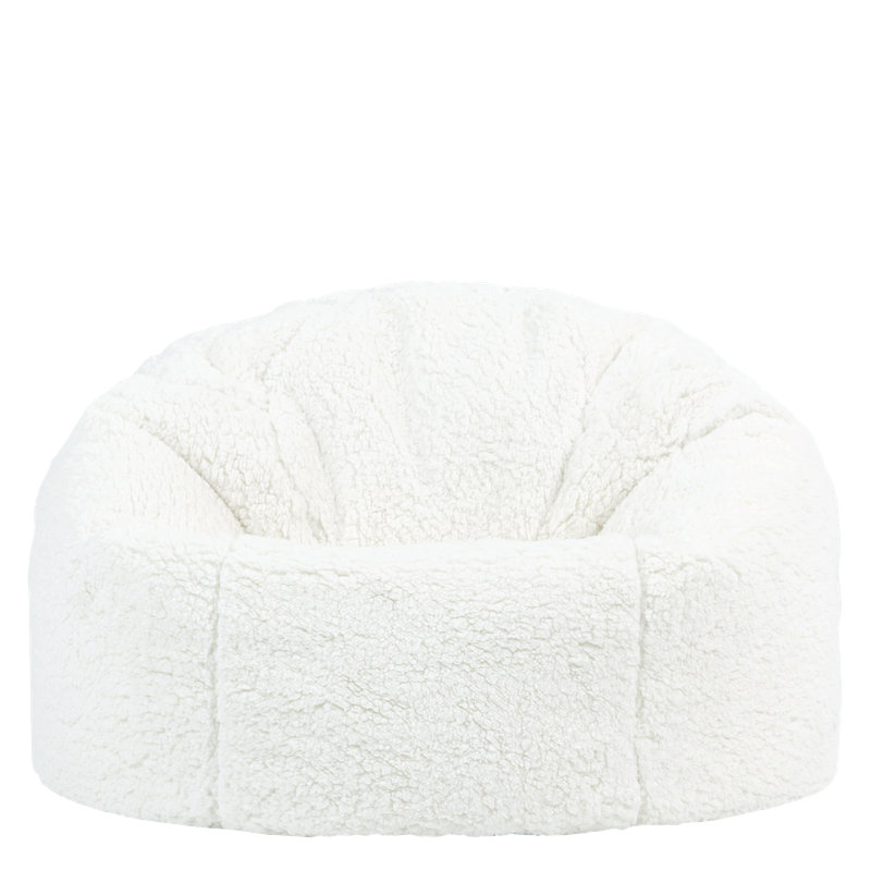 icon Kids Kingston Teddy Fleece Classic Bean Bag, Natural, Beige