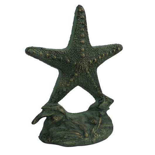 Starfish Cast Iron Weighted Floor Stop, Antique Bronze