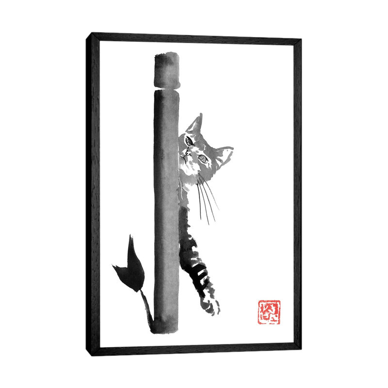 Clide by Péchane - Painting on Canvas, 101.6 cm H x 66.04 cm W, Black Framed