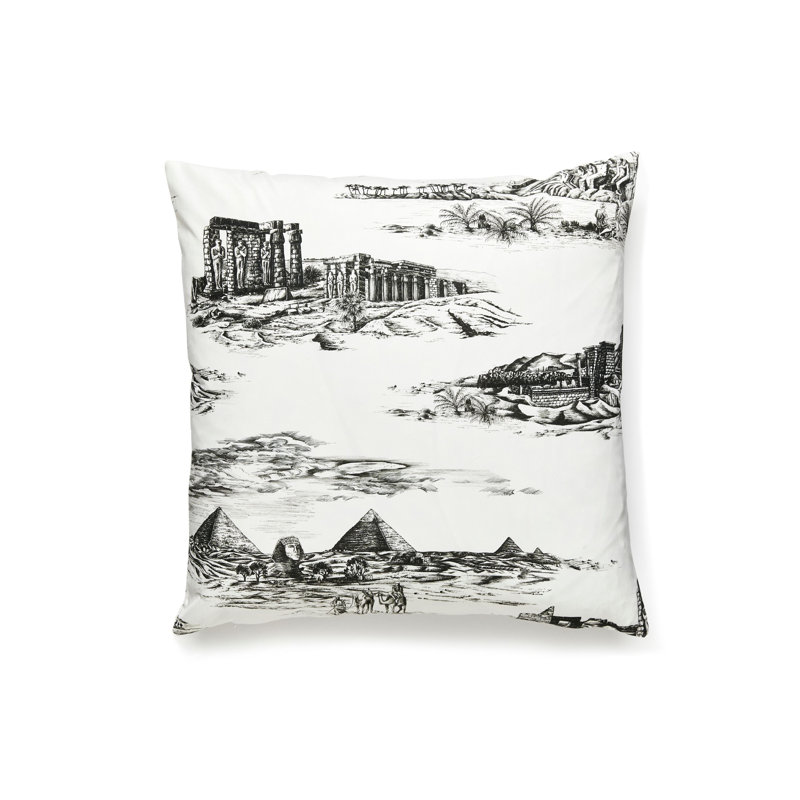 Sahara Square Pillow Cover & Insert, Ink