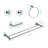 Wall Mount 5 Piece Bathroom Towel Rack In Aluminium - Modern Look For Kitchen, Rust, Quick Install For Bathroom, Bedroom, Laundry, Kitchen Installation-545999478