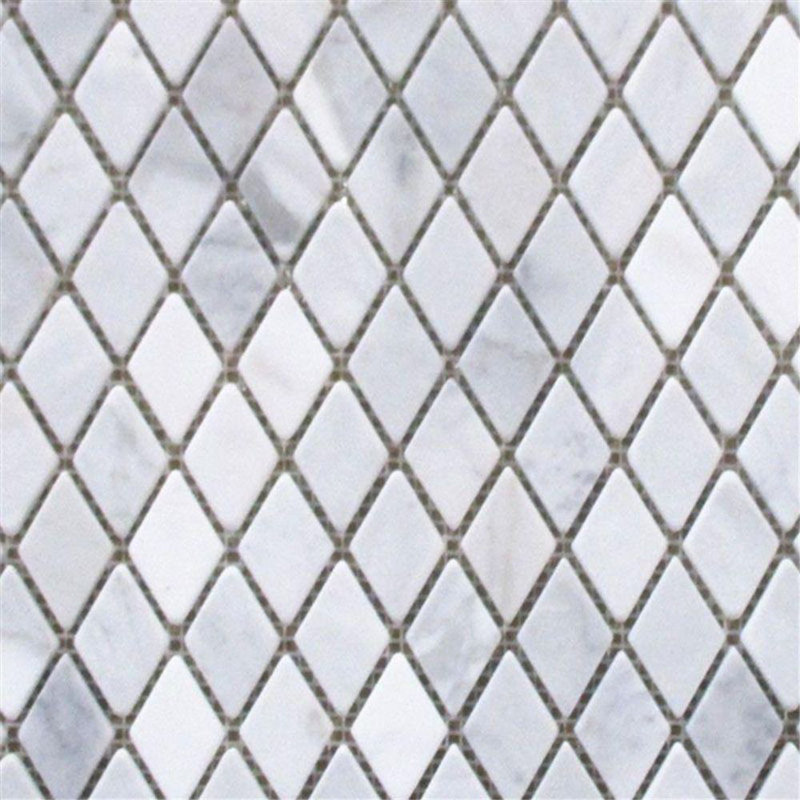 1 in. x 2 in. Stone Tile, Honed White