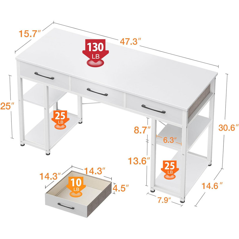 Madani Solid Wood Base Computer Desk