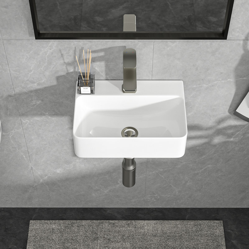 Geworzi 10mm W White Ceramic Sink