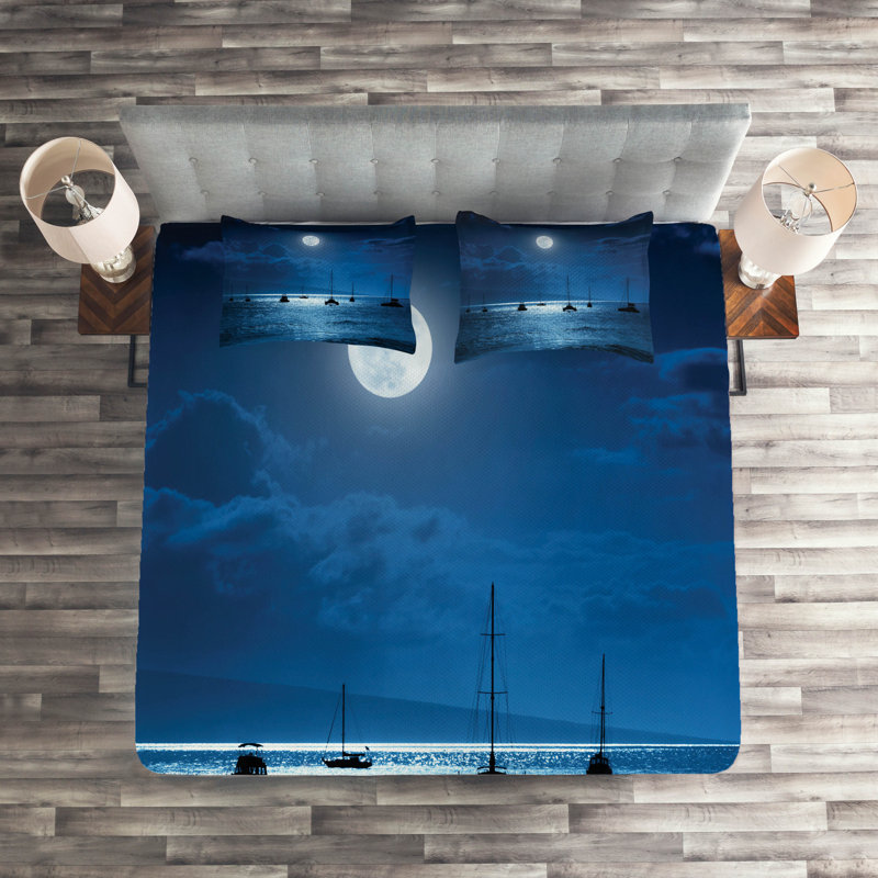 Hypnotic Coastal Polyester Coverlet