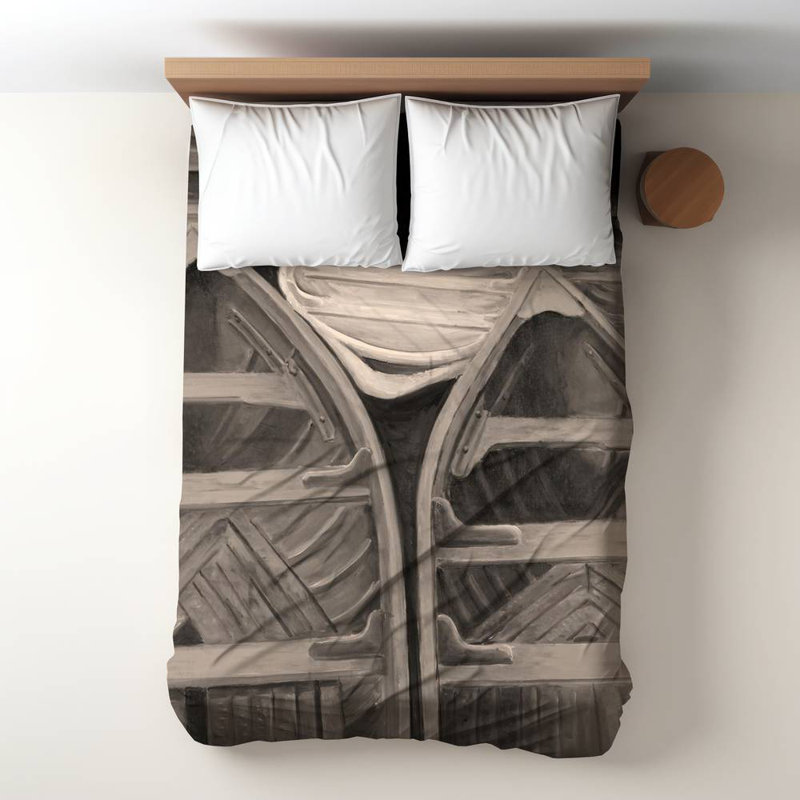 Polyester Sateen Duvet Cover, Sepia