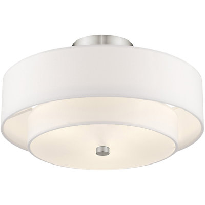 Fabric Semi Flush Mount