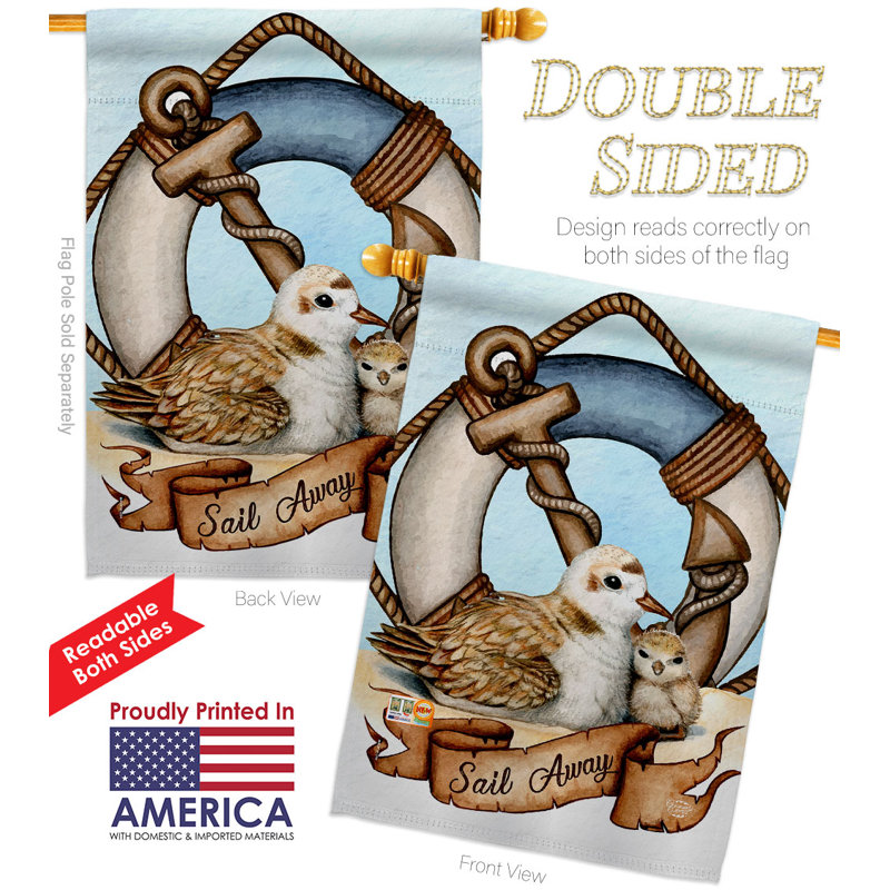 Double Sided 40 in. H x 28 in. W Polyester House Flag