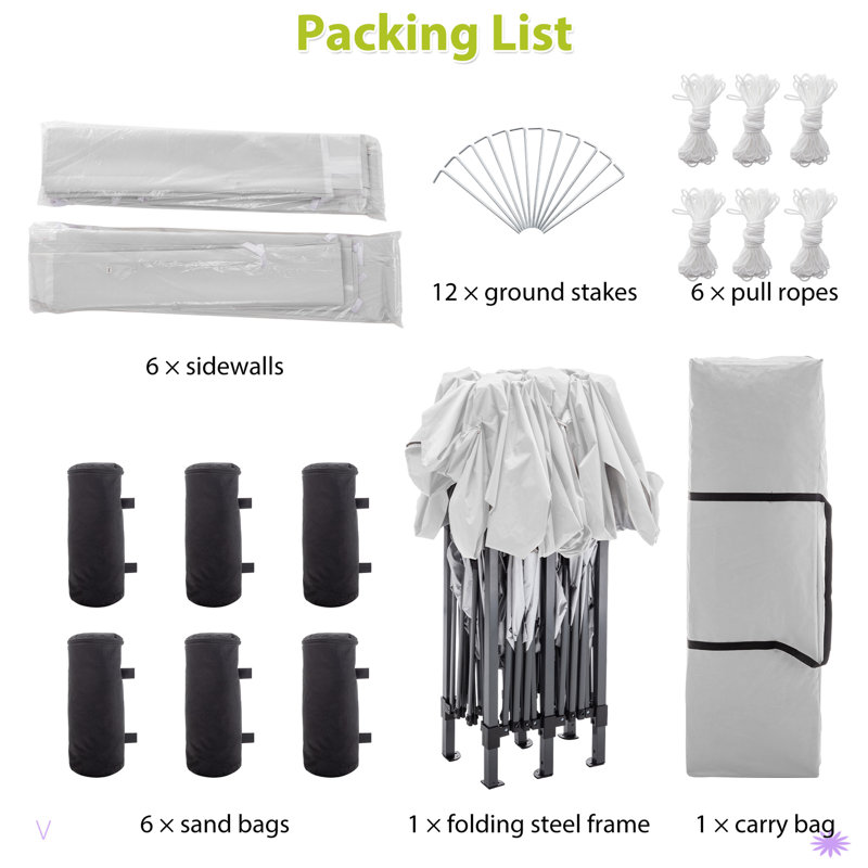 Tente pliante portable EZ Pop Up, Blanc