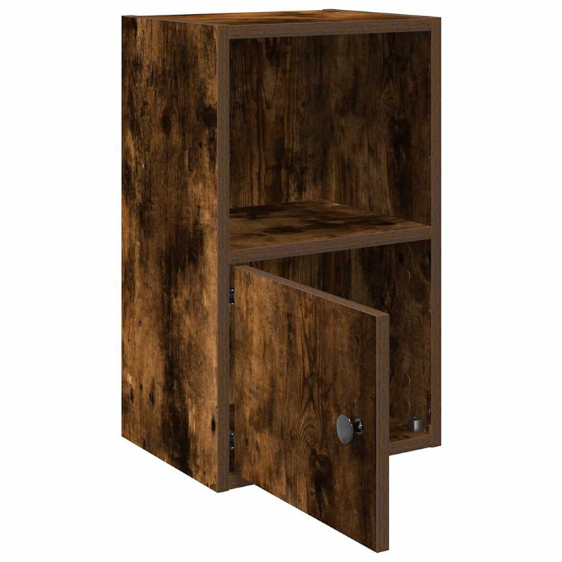 Conary 31cm W Bookcase, Smoked Oak, (2 Shelves) 52cmH x 31cmW x 24cmD