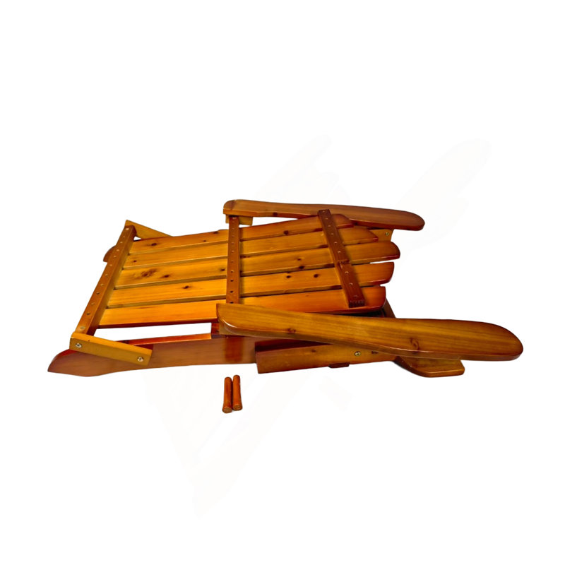Outdoor Or Indoor Wood Adirondack Chair, Foldable, OAK