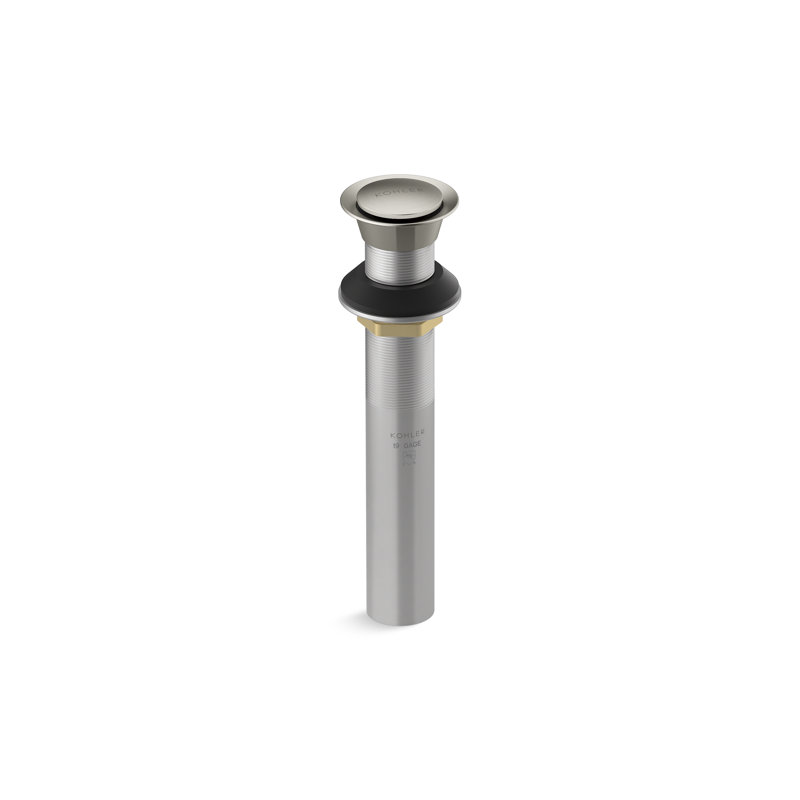 Clicker Drain Without Overflow, Polished Chrome