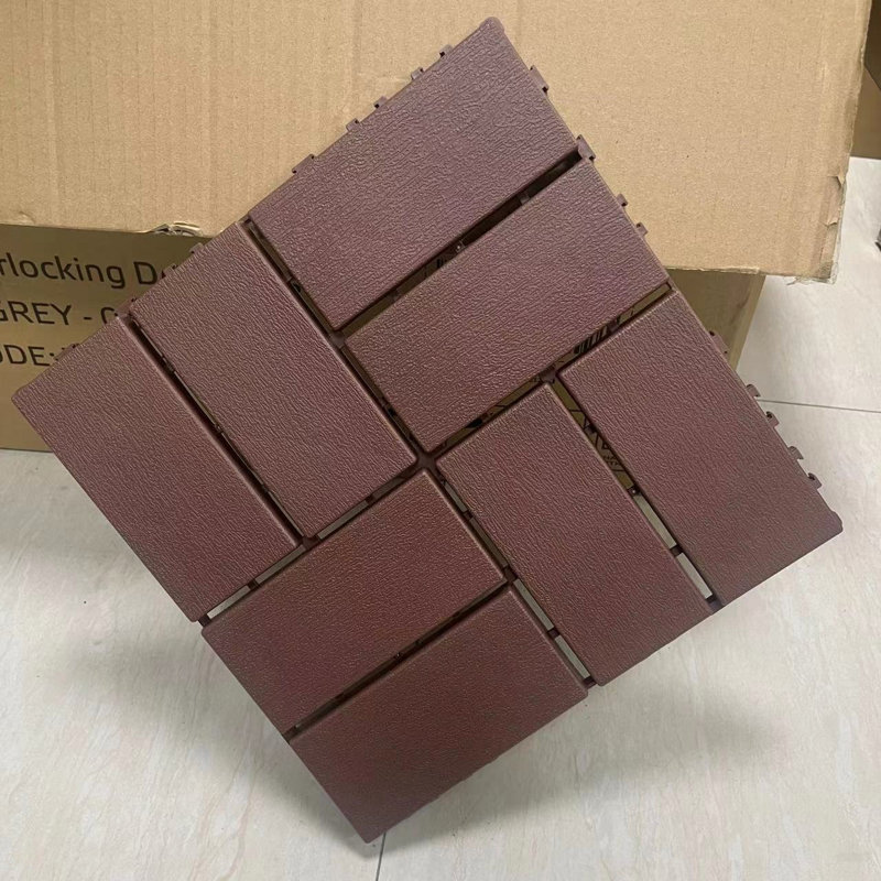 Carreaux de terrasse en plastique emboîtables, paquet de 36 tuiles de patio, 12 po x 12 po carré extérieur imperméable, toutes saisons, tuiles de patio