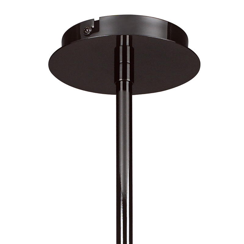 Champlon 4 - Light Shaded LED Chandelier, Black Chrome