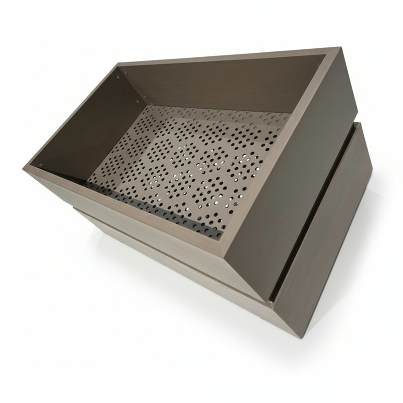 Rectanglar Terrace Planter Short, Gray, 9.5" H x 18" W x 11" D