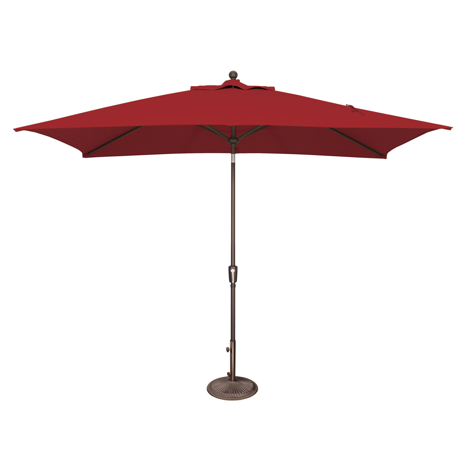 Launceston 78'' Outdoor Umbrella, Really Red Solefin, Bronze