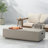 56" Rectangular Concrete Fire Pit Table – 50,000 BTU, Modern Design