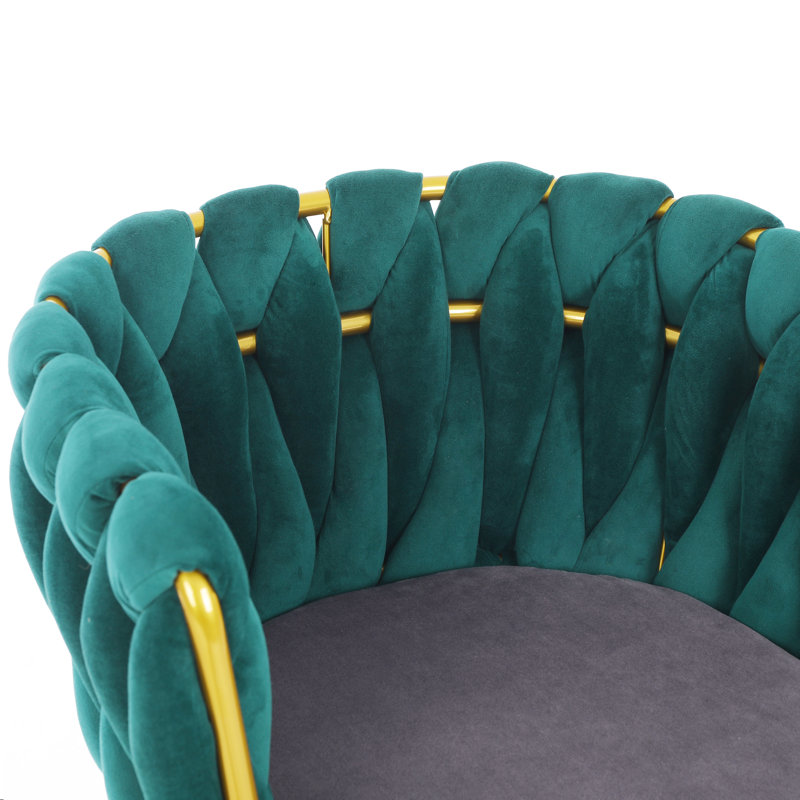 Fauteuil large en velours 22,8 po Reimo, Vert