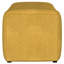 Banc d'appoint capitonné en tissu jaune moutarde
