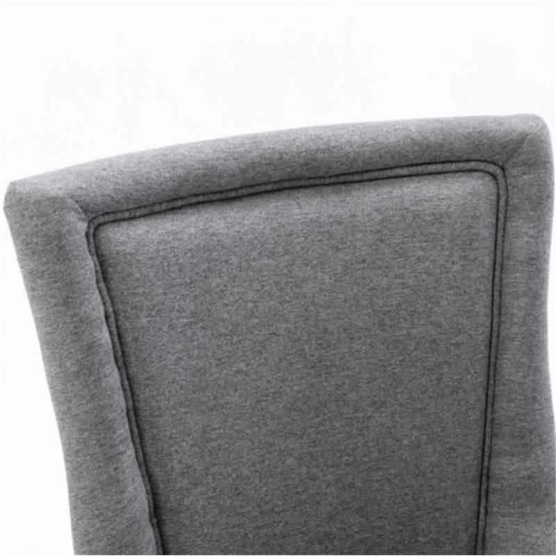 A&A Furniture,Ultra Side Dining Chair，Thickened fabric chairs, Gray