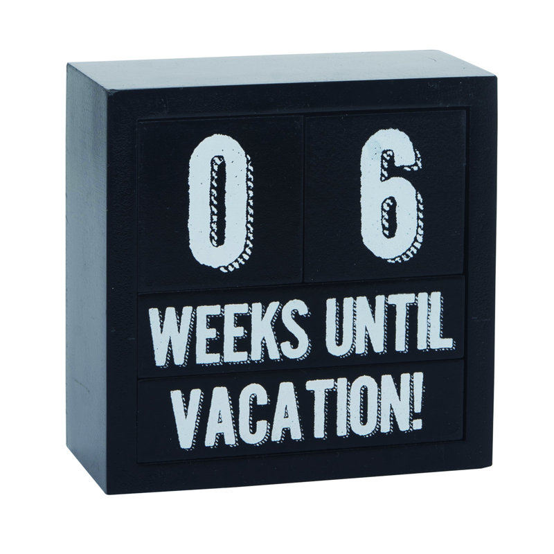Wood 4.75 in. Spring Teacher Countdown Decor Set of 5
