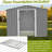 8X6 FT Outdoor Tool Storage Shed With Metal Foundation & Lockable Doors,  All Weather Metal Sheds