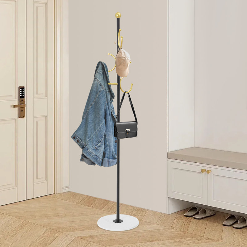 Portant à vêtements avec base Mable, Blanc