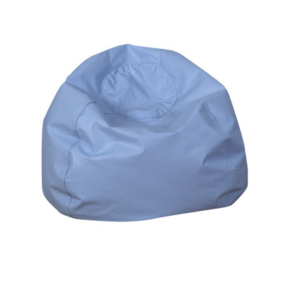 35" Round Vegan Leather Bean Bag