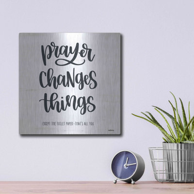 «Bathroom Prayer changements choses II» par imperfect Dust, art mural en métal