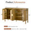 Buffet de 57,5 po de largeur avec supports, tablettes réglables et crochets-2125880462