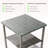 Square Double Layer Glass Tabletop Gray Gradient Rattan Side Table