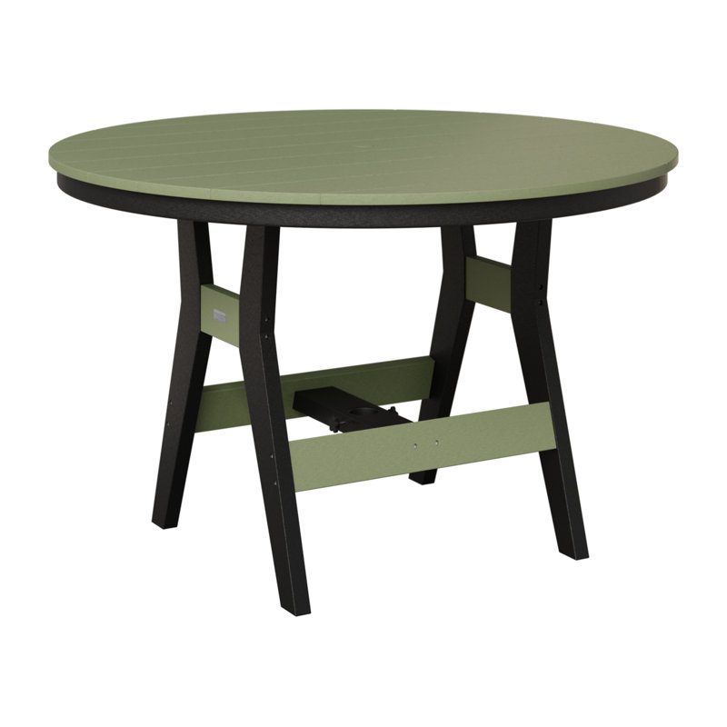 Harbor Outdoor Round Bar Table, Black, Sage