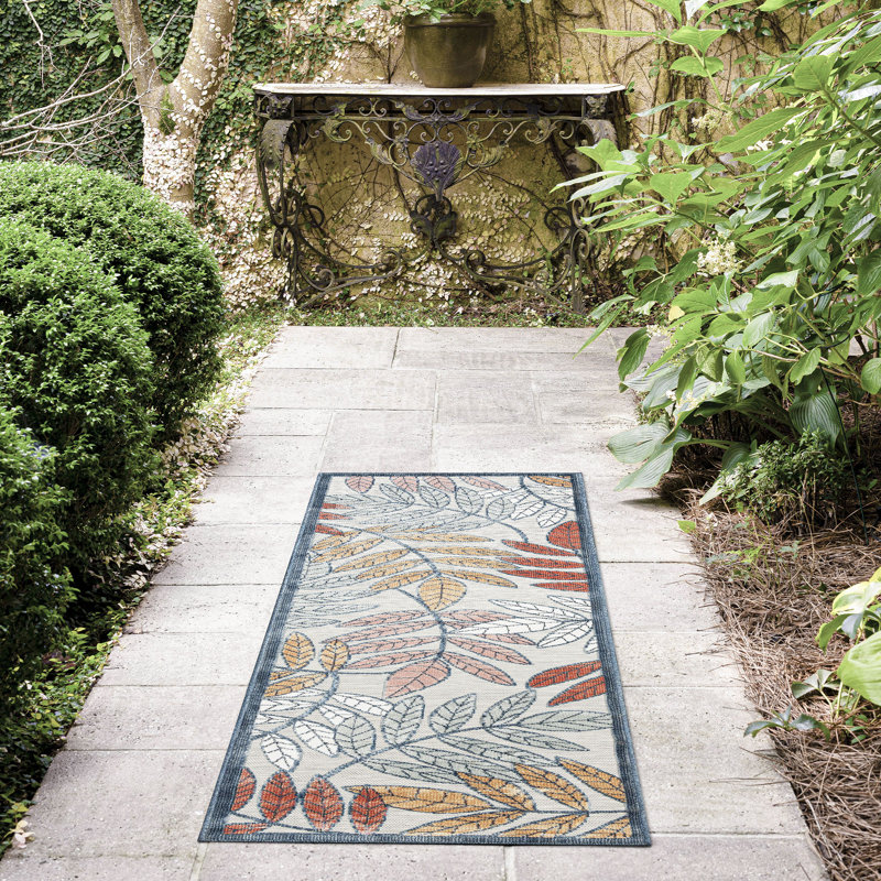 Tapis floral transitionnel gris Gilda, Tapis de couloir 2 pi 2 po x 7 pi 3 po