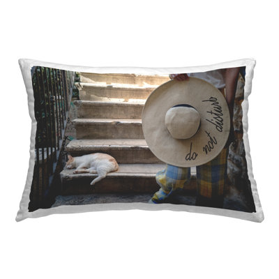 Coussin décoratif Sleeping Cat Ne pas déranger et imprimé par Tilman Wagner