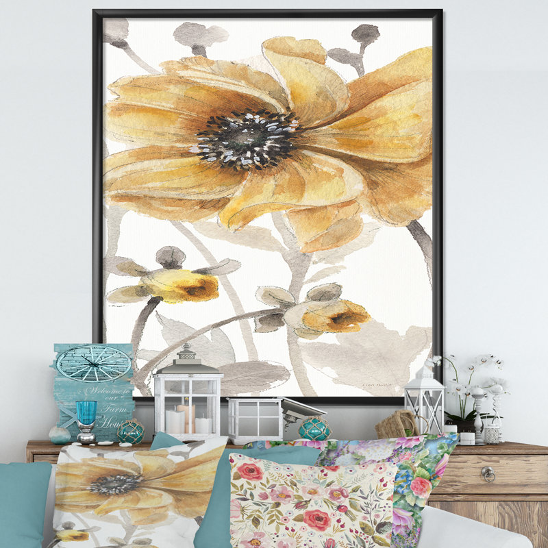 «Fields of Gold VIII», reproduction sur toile encadrée, H 40 po x l 30 po x P 1,5 po, Cadre noir