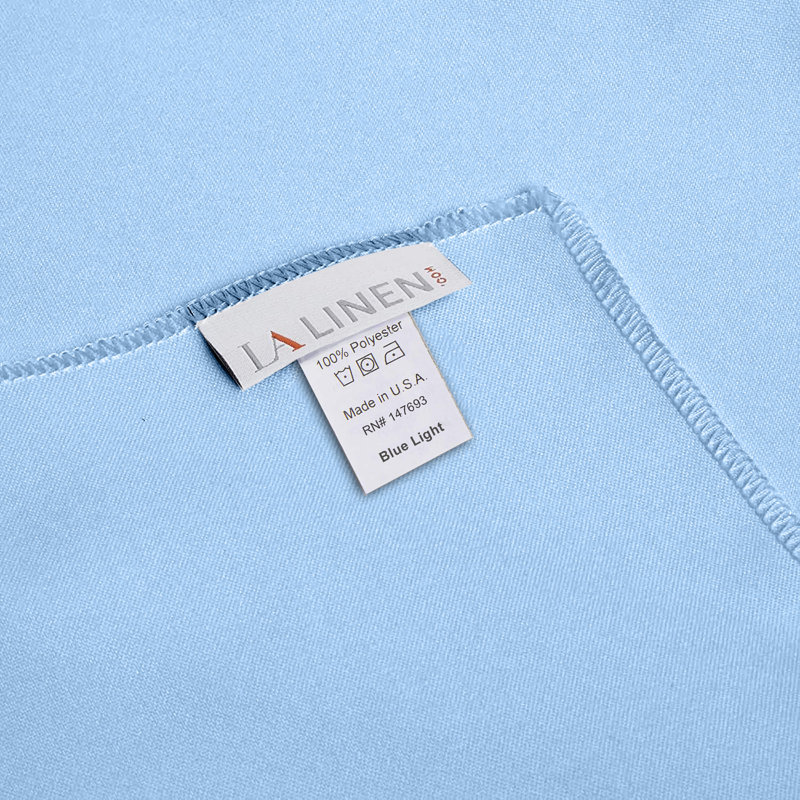 Nappe ronde de couleur unie Fisher, Bleu pâle, Ronde de 51 po