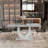 Modern 5-Piece Rectangular Faux Marble Dining Table Set-323867930-323867928