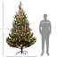 Arbre de Noël artificiel, conception avec 2931 pointes, 310 lumières à DEL, facile à installer, ignifuge pour assemblage de bureau, vacances