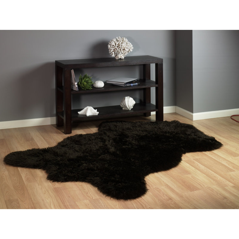 Tapis brun à motif d'ours brun, Nouveauté 4 pi 7 po x 6 pi 7 po