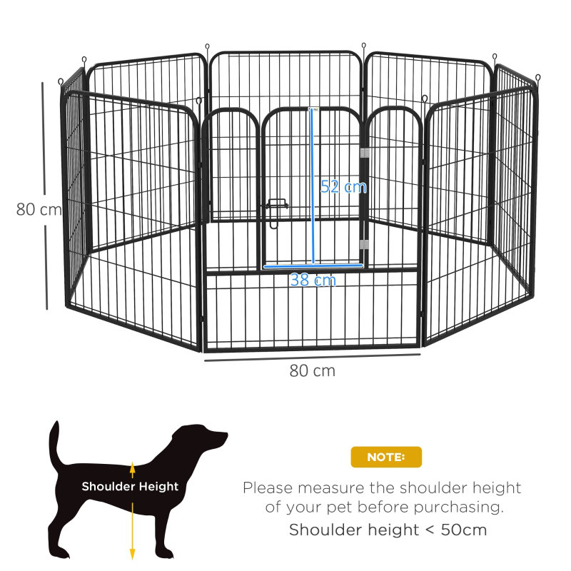 Wiggy 80.00cm H Panel Metal Exercise Pen With Door