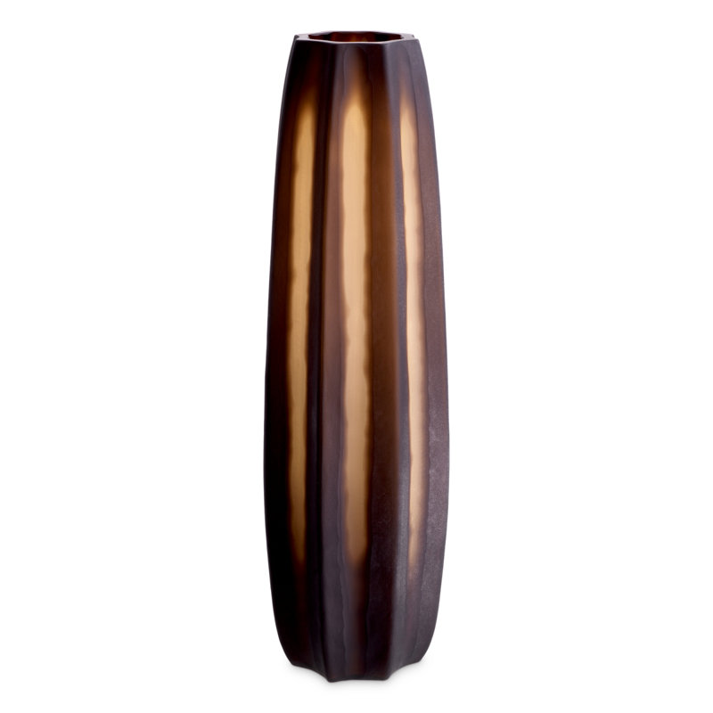 Tiara Handcrafted Jar, 24.41" H x 7.87" W x 7.87" D, Dark Brown