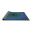 Tapis bleu/vert tissé à la machine-1375360614
