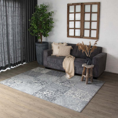 Abril Hooked Grey/Silver Rug