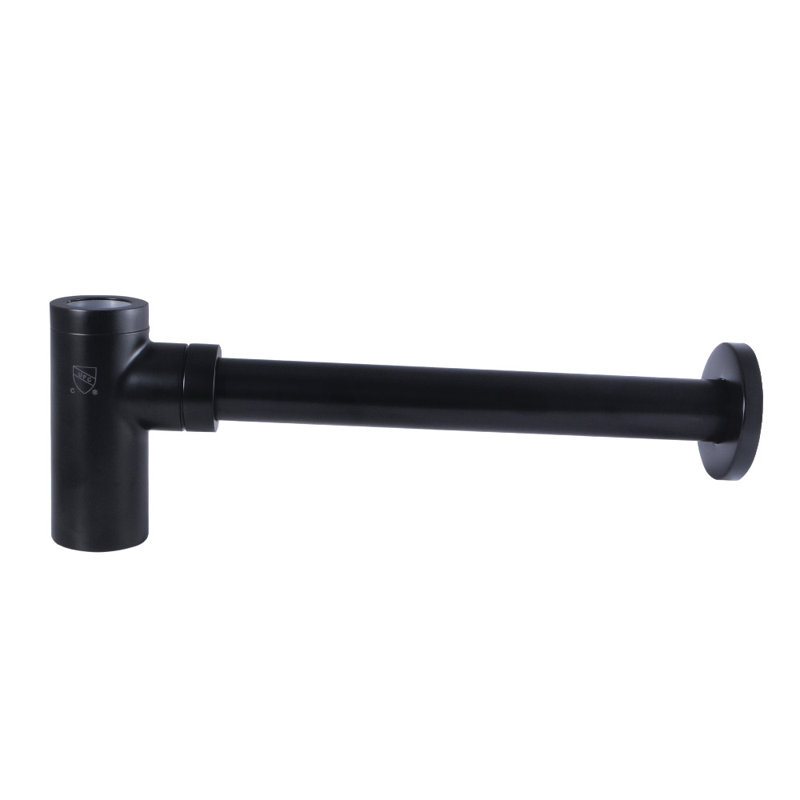 Garniture en laiton Kingston de 1-1 / 4 po de diamètre extérieur Siphon en laiton, Noir mat