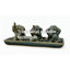 Figurines d'éléphant en céramique (ensemble de 3)