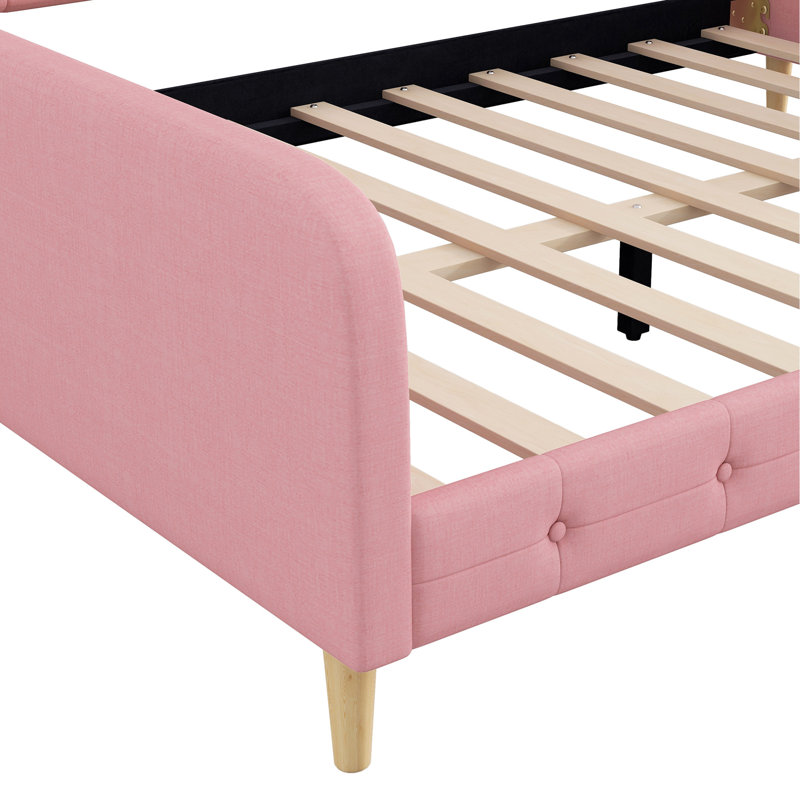 Lit de jour rembourré grand avec doux, fonctionnel pour dormir, lit de jour à structure solide, style élégant pour toute maison, invités confortables, pin massif