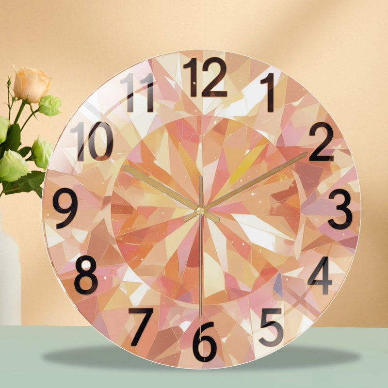 Horloge murale facettée 12 po