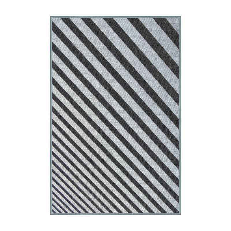 Tapis noir/beige à motifs, Rectangle 8 pi x 10 pi