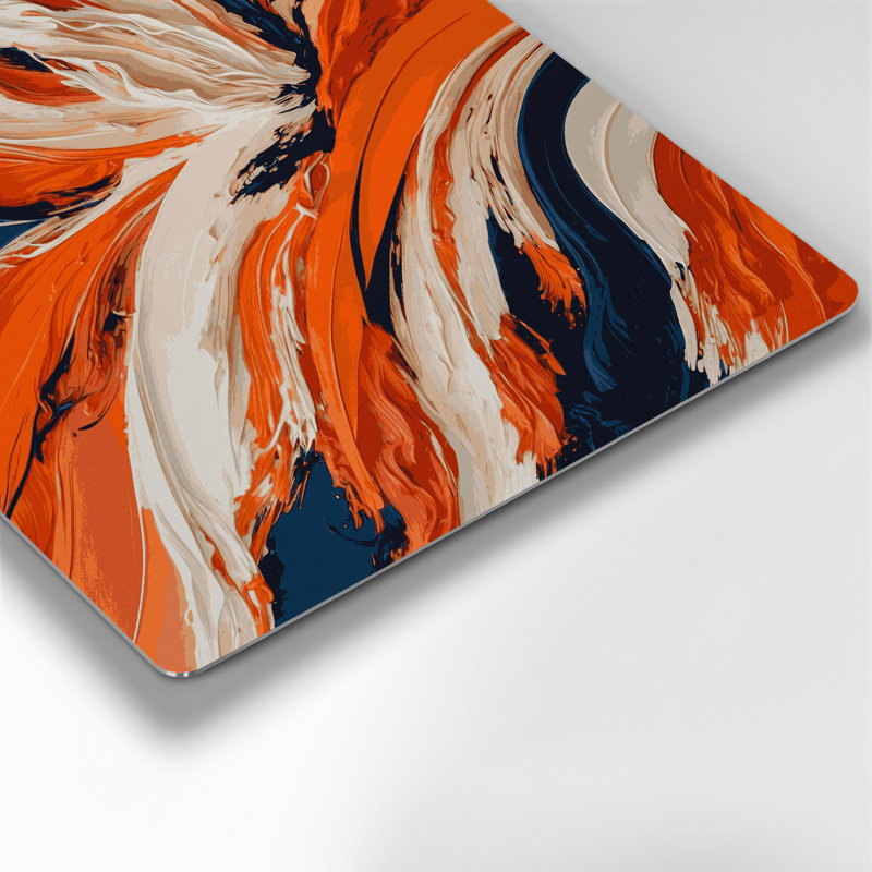 «Lyrical Abstraction 51», art mural en métal brun, H 32 po x l 32 po