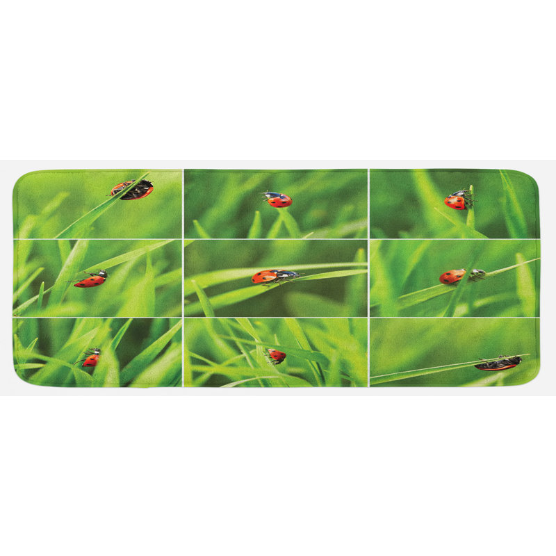Tapis de cuisine coccinelle